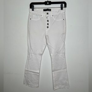 Veronica Beard Carolyn baby boot white jeans, 27
